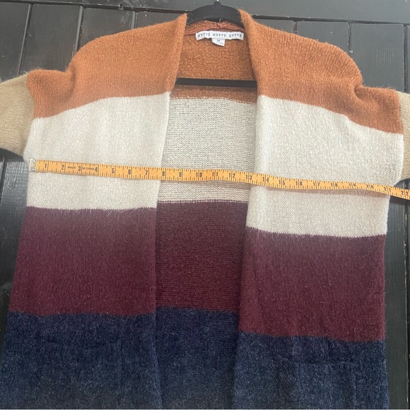 HYFVE HYFVE HYFVE size medium Sweater Long cardigan Multi Color block - Picture 5 of 6